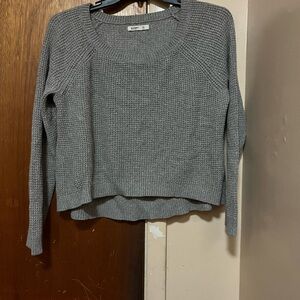 Old Navy Gray Crew Neck Sweater Ribbed Knit